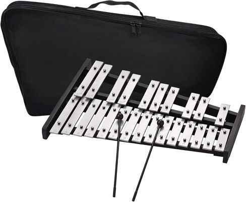 VINGVO 25 Note Glockenspiel Xylophone, Professional Musical Instrument, 2 Mallets Xylophone with Leather Carrying Bag, Ideal for Kids Adults Beginners Music Lovers in Saudi Arabia