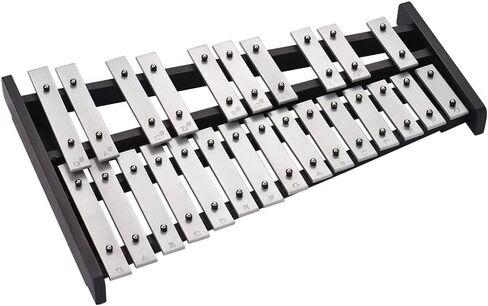 VINGVO 25 Note Glockenspiel Xylophone, Professional Musical Instrument, 2 Mallets Xylophone with Leather Carrying Bag, Ideal for Kids Adults Beginners Music Lovers in Saudi Arabia