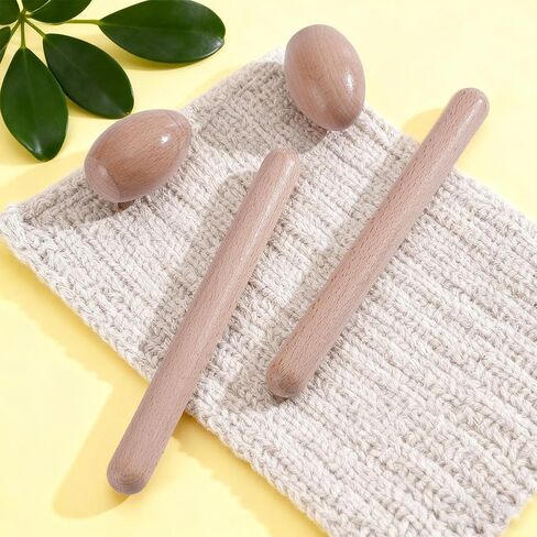 AHANDMAKER 12Pcs Musical Percussion Instrument Set Includes 8Pcs 7.7 Inch Rhythm Sticks Wood Claves and 4Pcs Wood Egg Shakers Wooden Hand Percussion Instrument for Musical Party in Saudi Arabia