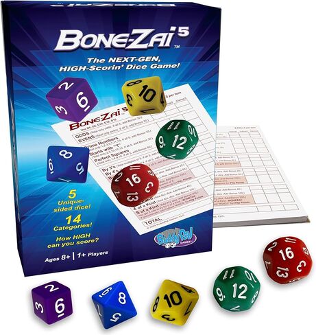 Bone-Zai-5 لعبة الزهر المثيرة والمستوى القادم والعالي تسجيل مليئة بالمخاطر والمكافأة. 1 أو أكثر من اللاعبين. سن 12 وما فوق. in Kuwait