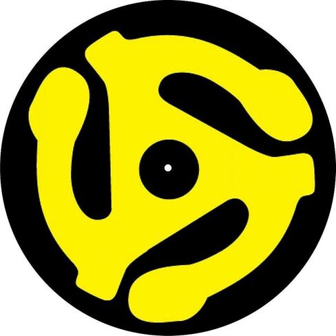 One Pair 45 Adaptor #1 Vinyl Memorabilia 7" inch Slip Mat Portablism Turntable Slipmat DJ Platter Pad x2 in Saudi Arabia