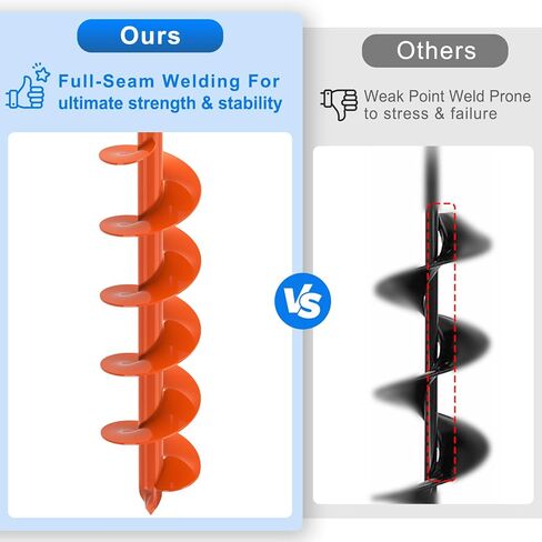 Upgraded Auger Drill Bit for Planting 4'' X 32'' Garden Drill Augers for Digging Holes Post Hole Auger for Bulbs, Flower, Fence Posts Earth Auger Bit for Cordless and Corded Drill - Fit 3/8" Hex Drive in Saudi Arabia