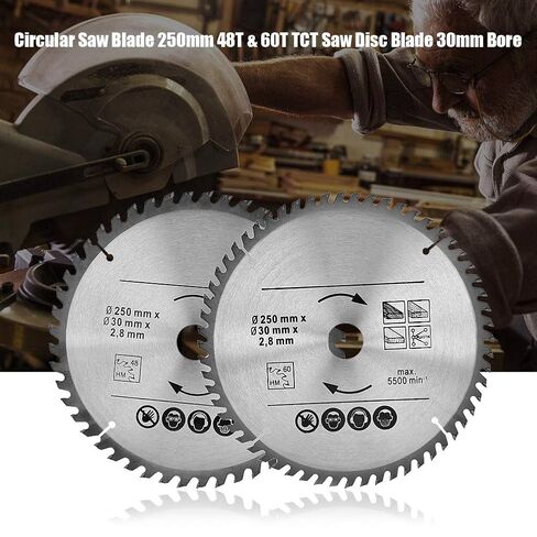 Circular Saw, 250mm 48T 60T Saw Disc with Carbide Alloy for Natural Hard Wood Soft Wood in Saudi Arabia