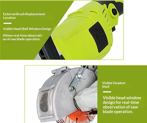 4000W Wall Cutting Machine,0-37 Mm Cutting Depth,Maximum 33Mm Cutting Width with 5 Saw Blades 7500R/Min Electric Concrete Saw in Saudi Arabia
