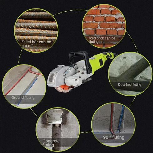 4000W Wall Cutting Machine,0-37 Mm Cutting Depth,Maximum 33Mm Cutting Width with 5 Saw Blades 7500R/Min Electric Concrete Saw in Saudi Arabia