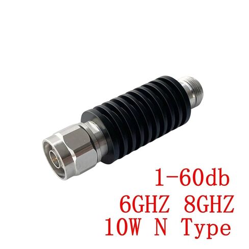 10W N-Type attenuator DC-6GHz/8GHz coaxial Power Supply, Male to Female, 50 ohms(20db,6G) in Kuwait