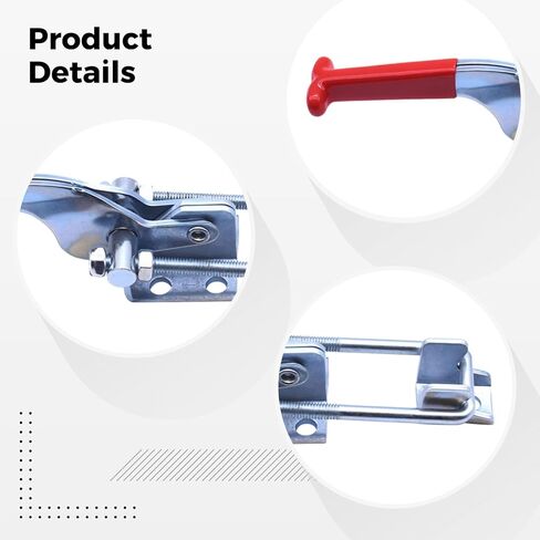 Hf-431 Quick Lock Clamp with Self-Lock, Stainless Steel, Red Handle, 4 Holes, 1 in (2.54 Cm) Opening, Lever Action for Industrial Use in Saudi Arabia