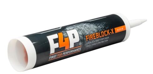 F4P FIRE Block Residential Grade Fire Caulk, Brick Red, Silicate Mortar, 10.3 Ounces, ASTM-E136 Compliant, Non-Rated Fire Seal for Gaps and Cracks (1 Tube) in Saudi Arabia