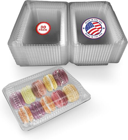 MT Products Plastic Food Containers 9" x 6.5" - Medium Deep Disposable Clear Containers for Snacks, Desserts, and Takeout (Pack of 30) – Made in USA in Saudi Arabia