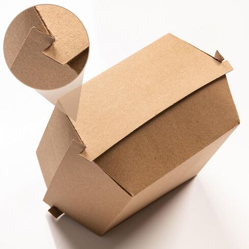 Disposable Bowl & Hamburger box Kraft paper 6.5''×6.5''×1.6'',50 packs,Seperately for bowl Combined for Package&Daily. in Saudi Arabia