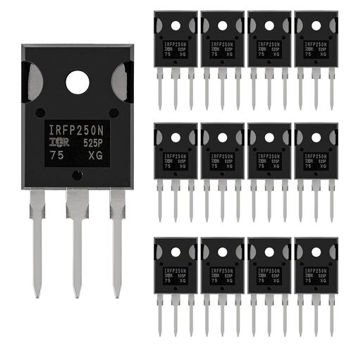 12Pcs IRFP250 IRFP250N Transistors MOSFET IRFP250NPBF N-Channel 30A 200V Power Mosfets Transistor 3Pin MOS Field Effect Tube Chip in Saudi Arabia