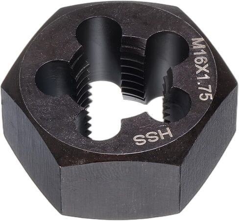 HARFINGTON Hex Threading Die M16 x 1.75 Metric Thread Right Hand High Speed Steel Rethreading Fixed Die Screw Cutting Tapping Repair Tool in Saudi Arabia