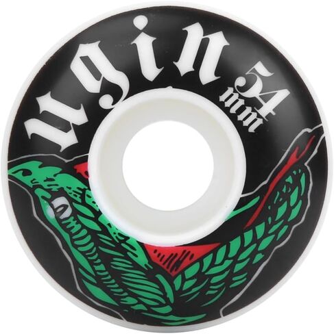 4PCS 54mm Skateboard Wheels - High-Strength 100A Hardness PU Wheels for Street Tricks & Training (White, 32mm Height) in Saudi Arabia