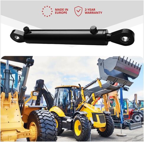 Magister Hydraulics Double Acting Hydraulic Cylinder – Universal 2" Bore 8" Stroke, Swivel Eye (2x8) in Kuwait