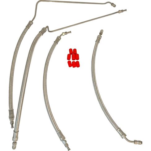 Trim Ram Cylinder Hose Kit 9B-104A Compatible with Mercruiser Alpha One w/Trim Cylinder(15-9/16") & Bravo 1 2 3 X XR 32-99904Q(X2) 32-864589 32-864588 Not Gen 2 Power Hydraulic 4Pcs in Saudi Arabia