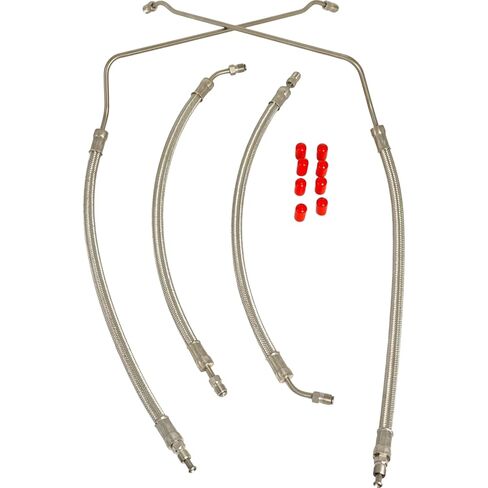 Trim Ram Cylinder Hose Kit 9B-104A Compatible with Mercruiser Alpha One w/Trim Cylinder(15-9/16") & Bravo 1 2 3 X XR 32-99904Q(X2) 32-864589 32-864588 Not Gen 2 Power Hydraulic 4Pcs in Saudi Arabia