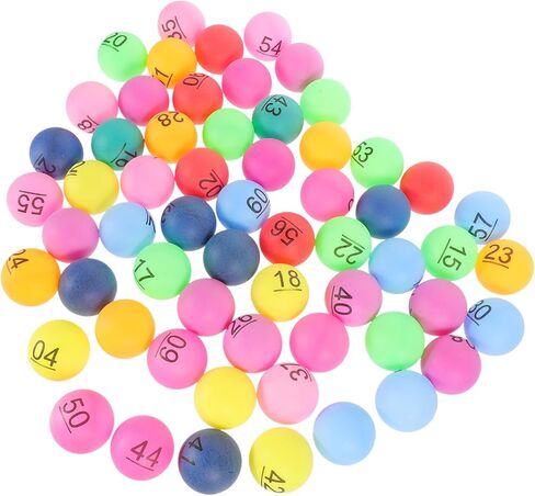 60Pcs Balls for Raffle Drawings Bingo Games and Party Activities Durable Lightweight Party Supplies for Fundraisers Events and Classrooms in Kuwait