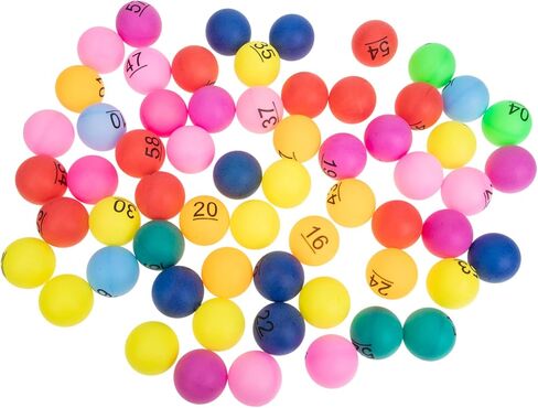 BESTonZON 60Pcs Lottery Balls for Raffle Draws Seamless Plastic Game Balls for Parties Events and Games in Saudi Arabia