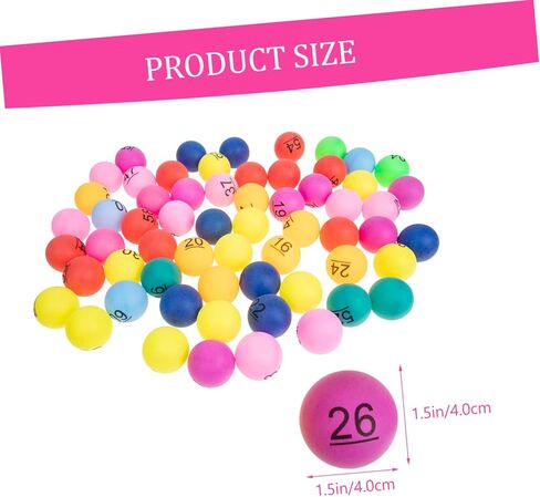 BESTonZON 60Pcs Lottery Balls for Raffle Draws Seamless Plastic Game Balls for Parties Events and Games in Saudi Arabia