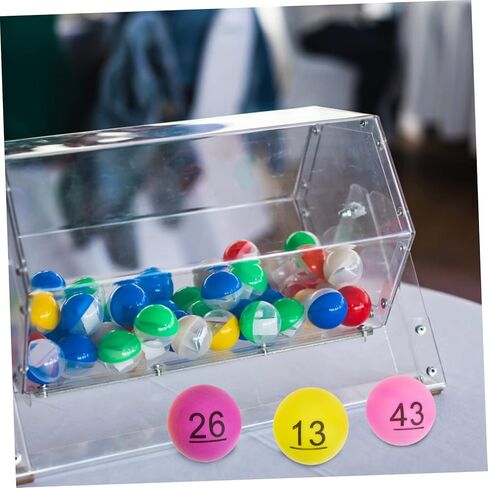 BESTonZON 60Pcs Lottery Balls for Raffle Draws Seamless Plastic Game Balls for Parties Events and Games in Saudi Arabia