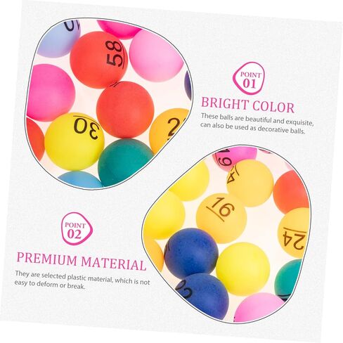 BESTonZON 60Pcs Lottery Balls for Raffle Draws Seamless Plastic Game Balls for Parties Events and Games in Saudi Arabia