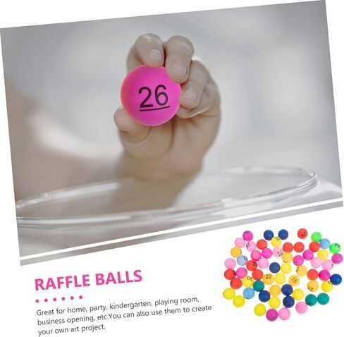 BESTonZON 60Pcs Lottery Balls for Raffle Draws Seamless Plastic Game Balls for Parties Events and Games in Saudi Arabia