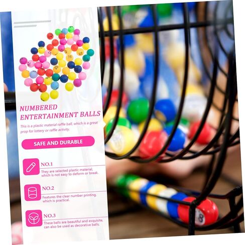 BESTonZON 60Pcs Lottery Balls for Raffle Draws Seamless Plastic Game Balls for Parties Events and Games in Saudi Arabia