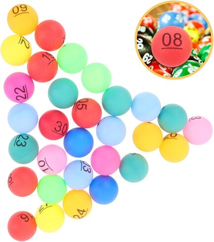 VICASKY 30pcs Hollow Raffle Balls for Bingo Party Games and Lottery Draws Plastic Lottery Balls Numbers for Vending Machines and Events in Kuwait