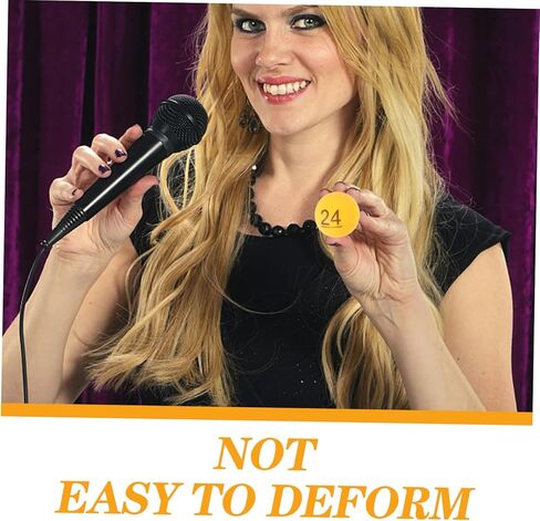 DECHOUS 60PCS Colorful Number Lottery Balls for Raffle Games Plastic Table Tennis Style for Party Activities and Drawings in Kuwait