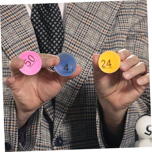 مجموعة كرات أرقام ملونة من 1 إلى 60 لألعاب السحب والبنغو، كرات يانصيب بلاستيكية متينة لمستلزمات الحفلات والمناسبات، 60 قطعة من دعائم الألعاب غير الملحومة in Kuwait