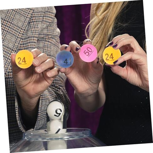 مجموعة كرات أرقام ملونة من 1 إلى 60 لألعاب السحب والبنغو، كرات يانصيب بلاستيكية متينة لمستلزمات الحفلات والمناسبات، 60 قطعة من دعائم الألعاب غير الملحومة in Kuwait