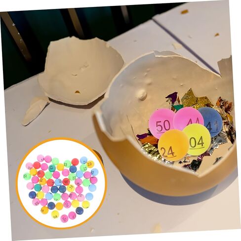 مجموعة كرات أرقام ملونة من 1 إلى 60 لألعاب السحب والبنغو، كرات يانصيب بلاستيكية متينة لمستلزمات الحفلات والمناسبات، 60 قطعة من دعائم الألعاب غير الملحومة in Kuwait