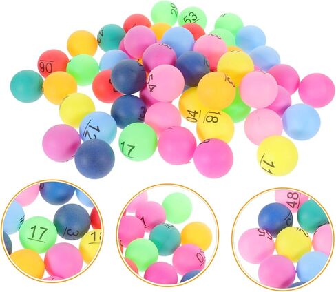 مجموعة كرات أرقام ملونة من 1 إلى 60 لألعاب السحب والبنغو، كرات يانصيب بلاستيكية متينة لمستلزمات الحفلات والمناسبات، 60 قطعة من دعائم الألعاب غير الملحومة in Kuwait