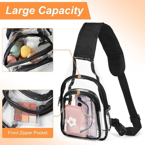 Larrel Clear Bag for Stadium Events, Clear Sling Bag for Women, Stadium Crossbody Bags, Transparent Bags for Concerts and Sports Festivals in Saudi Arabia