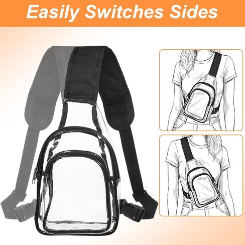 Larrel Clear Bag for Stadium Events, Clear Sling Bag for Women, Stadium Crossbody Bags, Transparent Bags for Concerts and Sports Festivals in Saudi Arabia