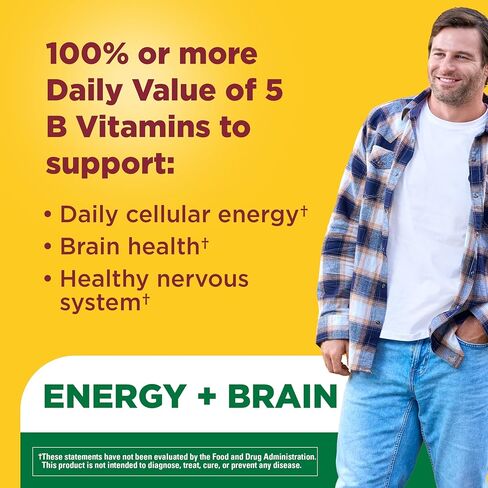 Nature Made Vitamin B Complex Gummies, 5 B Vitamins for Energy and Brain Support, 60 Pectin Based Gummies, 60 Day Supply in Saudi Arabia