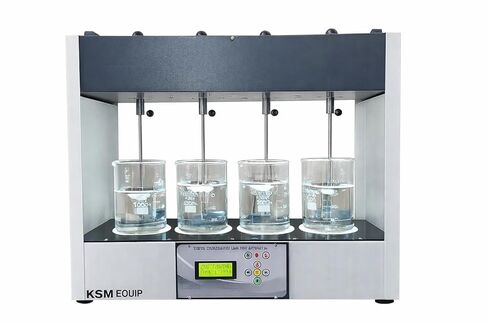 KSM Equip Digital Jar Test Apparatus, 4 Jar Flocculator for Water Treatment, Laboratory Coagulation and Flocculation Testing Equipment with Digital RPM and Timer Display in Kuwait