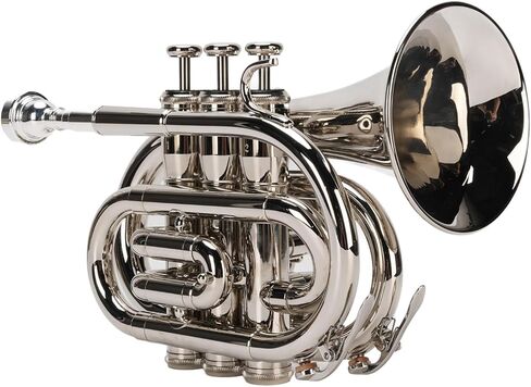 Drfeify Brass Bb Trumpet Set Compact and Portable Pocket Trumpet, for Practice and Performance Settings in Saudi Arabia