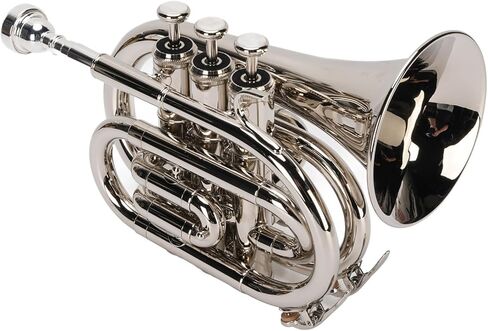 Drfeify Brass Bb Trumpet Set Compact and Portable Pocket Trumpet, for Practice and Performance Settings in Saudi Arabia