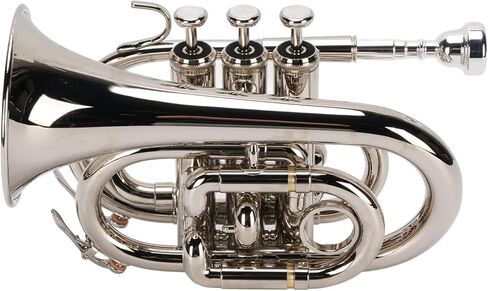 Drfeify Brass Bb Trumpet Set Compact and Portable Pocket Trumpet, for Practice and Performance Settings in Saudi Arabia