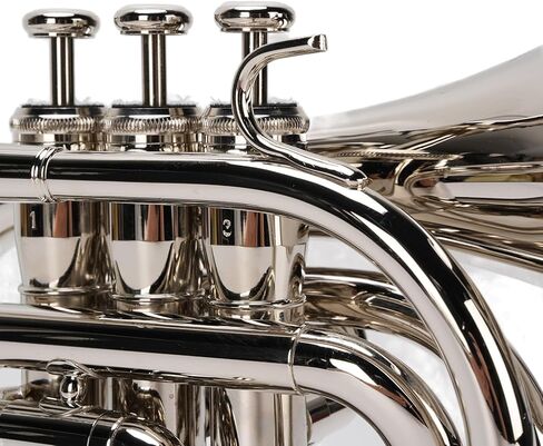 Drfeify Brass Bb Trumpet Set Compact and Portable Pocket Trumpet, for Practice and Performance Settings in Saudi Arabia