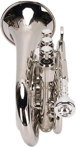Drfeify Brass Bb Trumpet Set Compact and Portable Pocket Trumpet, for Practice and Performance Settings in Saudi Arabia