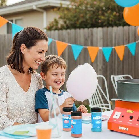 سكر حلوى القطن بالفانيليا الوردية - سكر الخيط المنكه لآلات حلوى القطن، مزيج رقيق جاهز للاستخدام - مثالي للحفلات والكرنفالات والمناسبات - عبوة من 1 (الفانيليا الوردية -13.2 أونصة) in Kuwait