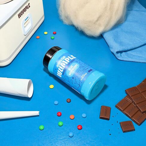 Wumple Blue Cotton Candy Sugar - سكر الخيط المنكه لآلات حلوى القطن، مزيج رقيق جاهز للاستخدام - مثالي للحفلات والكرنفالات والمناسبات - عبوة من 1 (التوت الأزرق -13.2 أونصة) in Kuwait