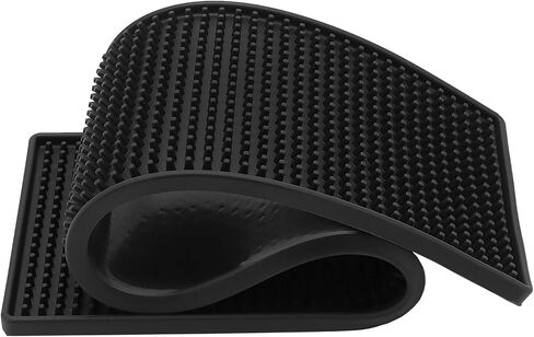 FUNSUEI 4 PCS 6 x 24 Inch Black Rubber Bar Mats, Rubber Bar Service Spill Mat, Non Slip Bar Top Mat, PVC Bar Drink Pad for Home Kitchen, Pubs, Restaurants in Saudi Arabia