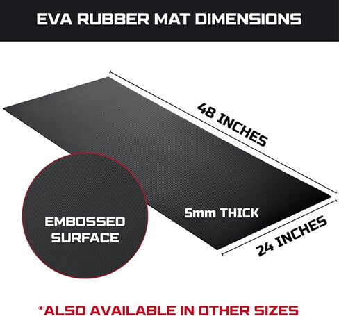 ONREVA Workbench Mat 24X48 Inches, EVA Rubber Work Mat, Protect Your Work Bench Top, Heavy Duty Pad for Tool Box Top, Table, Tool Station, Rolling Cabinet Cart Cover Liner Matt, 48"X24" 5mm Thick in Kuwait
