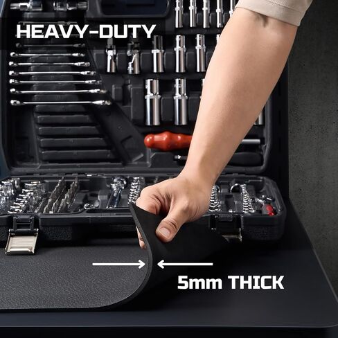 ONREVA Workbench Mat 24X48 Inches, EVA Rubber Work Mat, Protect Your Work Bench Top, Heavy Duty Pad for Tool Box Top, Table, Tool Station, Rolling Cabinet Cart Cover Liner Matt, 48"X24" 5mm Thick in Kuwait