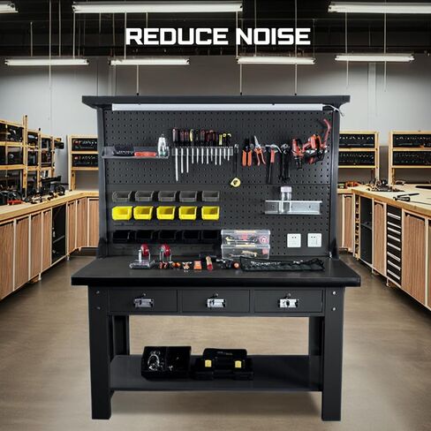 ONREVA Workbench Mat 24X48 Inches, EVA Rubber Work Mat, Protect Your Work Bench Top, Heavy Duty Pad for Tool Box Top, Table, Tool Station, Rolling Cabinet Cart Cover Liner Matt, 48"X24" 5mm Thick in Kuwait