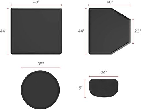 WeatherTech All-Purpose Mat - Multi-Use Mat for Everyday Living - 44" x 48" - Rectangle - Black (APM4448B) in Saudi Arabia