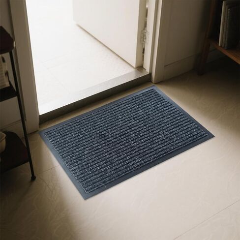 Front Door Mat,3'x4'Indoor Outdoor Door Mat,Heavy Duty Durable Welcome,Commercial Floor Mats Inside Outside Entrance, Waterproof All-Season, All-Weather Non Slip Backing Doormat for Entryway,Dark Gray in Saudi Arabia